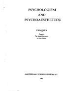 Front cover of Psychologism and Psychoaesthetics by John Fizer