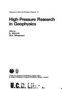 Front cover of High Pressure Research in Geophysics (Advances in Earth and Planetary Sciences) by Unknown