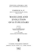 Front cover of Mass Loss and Evolution of O-Type Stars by Peter S. Conti