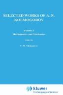 Cover of Selected works of A.N. Kolmogorov by Andrei Nikolaevich Kolmogorov