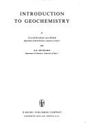 Front cover of Introduction to geochemistry by Claude J. Allègre