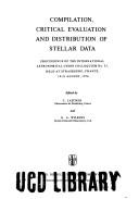 Front cover of Compilation, critical evaluation, and distribution of stellar data by International Astronomical Union. Colloquium