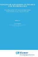 Front cover of Nonlinear equations in physics and mathematics by NATO Advanced Study Institute (1977 Istanbul, Turkey)