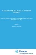 Front cover of Marxism and religion in Eastern Europe by International Slavic Conference Banff, Alta. 1974.