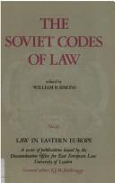 Cover of The Soviet codes of law by Soviet Union.
