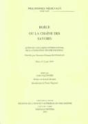 Front cover of Boèce ou la chaîne des savoirs by Fondation Singer-Polignac. Colloque international