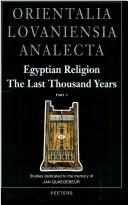 Front cover of Egyptian religion by Willy Clarysse