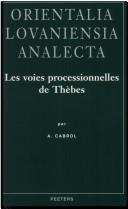 Front cover of Les voies processionnelles de Thèbes by Agnès Cabrol