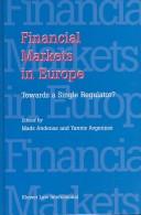 Front cover of Financial Markets in Europe by Unknown