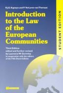 Cover of Introduction to the law of the European Communities by P. J. G. Kapteyn