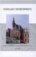 Cover of Scholarly environments by A. A. MacDonald