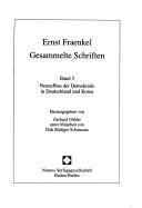 Cover of Ernst Fraenkel - Gesammelte Schriften 6 by Ernst Fraenkel
