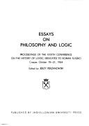 Front cover of Essays on philosophy and logic by Conference on the History of Logic (30th 1984 Kraków, Poland)