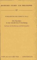 Front cover of Die Kyniker in Der Modernen Forschung by Margarethe Billerbeck