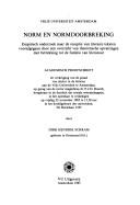 Front cover of Norm en normdoorbreking by Dick H. Schram