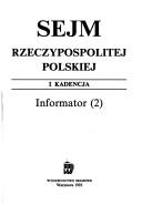 Front cover of Sejm Rzeczypospolitej Polskiej by Poland. Sejm.