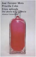 Cover of Etica aplicada by José Ferrater Mora