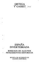 Cover of España invertebrada by José Ortega y Gasset