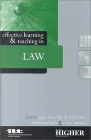 Cover of Effective Learning and Teaching in Law (Effective Learning and Teaching in Higher Education) by Roger Burridge