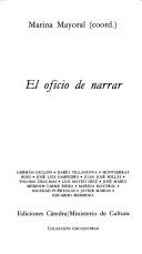Front cover of El Oficio de narrar by Marina Mayoral