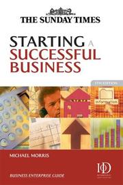Cover of Starting a successful business by M. J. Morris