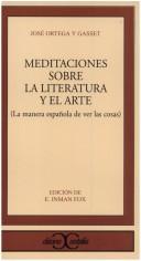 Cover of Meditaciones sobre la literatura y el arte by José Ortega y Gasset
