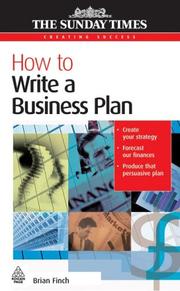 Cover of How to write a business plan by Brian Finch