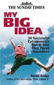 Front cover of My Big Idea by Rachel Bridge