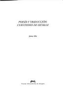 Front cover of Poesía y traducción, cuestión de detalle by Jaime Siles