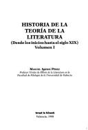 Cover of Historia de La Teoria de La Literatura (Humanidades) by Manuel Asensi