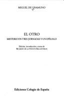 Cover of El otro by Miguel de Unamuno