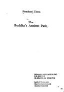 Cover of The Buddha's ancient path by Piyadassi Thera