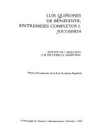 Front cover of Jocoseria by Luis Quiñones de Benavente