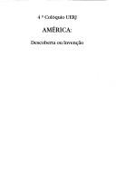 Front cover of América by Colóquio UERJ (4th 1992 Universidade do Estado do Rio de Janeiro)