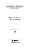 Front cover of Memórias da educação by Ana Maria Melo Negrão