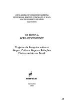 Front cover of De preto a afro-descendente by Congresso Brasileiro de Pesquisadores Negros (2nd 2002 São Carlos, São Paulo, Brazil)
