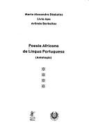 Front cover of Poesia africana de língua portuguesa by Maria Alexandre Dáskalos