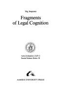 Front cover of Fragments of legal cognition by Stig Jørgensen