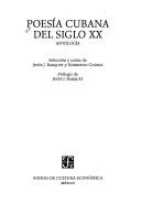 Front cover of Poesía cubana del siglo XX by Jesús J. Barquet