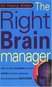 Cover of The right brain manager by Harry Alder
