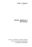 Cover of Textos, modelos y metáforas by René Jara