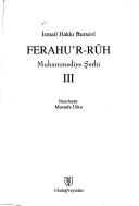 Front cover of Ferahu'r-rûh by İsmail Hakkı Bursalı