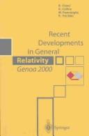 Cover of Recent developments in general relativity, Genoa 2000 by R. Cianci