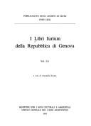Front cover of I libri iurium della Repubblica di Genova by Genoa (Italy)