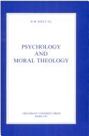 Front cover of Psychology and moral theology by Bartholomew M. Kiely