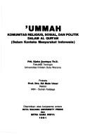 Front cover of 'Ummah: Komunitas religius, sosial, dan politik dalam al-Qur'an by Djaka Soetapa