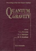 Front cover of Quantum gravity by Seminar on Quantum Gravity (6th 1995 Moscow, Russia)