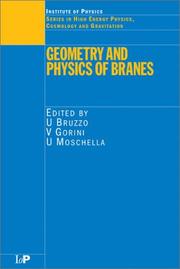 Front cover of Geometry and physics of branes by U. Bruzzo