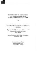 Front cover of Analfabetismo y mujer rural by Mariana Almeida Duque