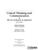 Cover of Critical thinking and communication by Barbara Warnick